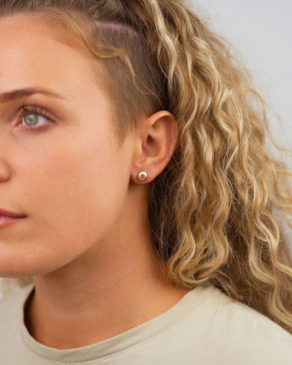 Nugget Silver and Gemstone Stud Earrings Earrings Pruden and Smith