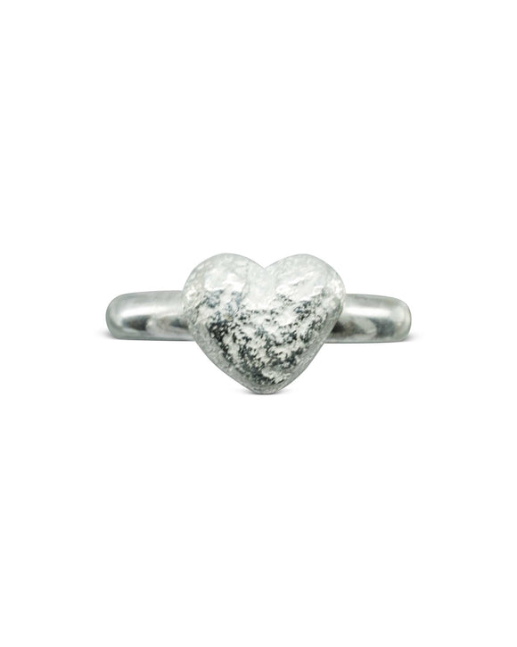 Nugget Silver Heart Ring Ring Pruden and Smith