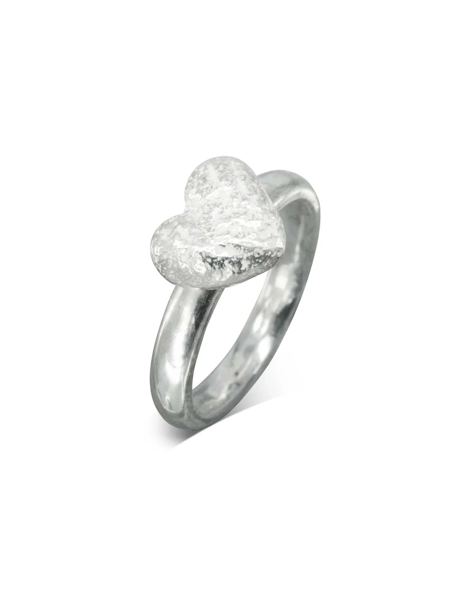 Nugget Silver Heart Ring Ring Pruden and Smith
