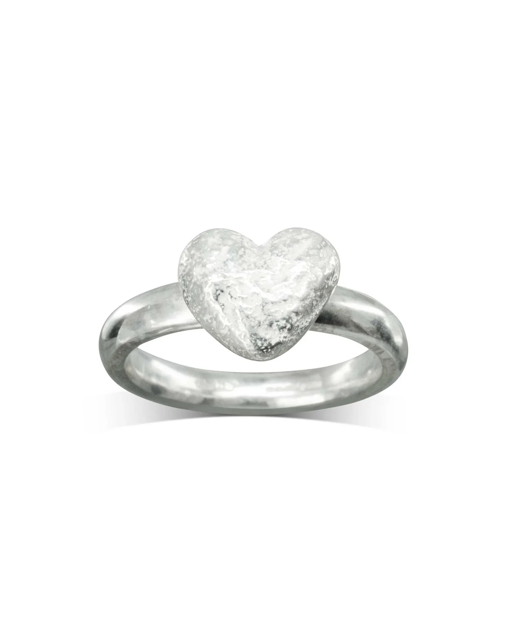 Nugget Silver Heart Ring Ring Pruden and Smith