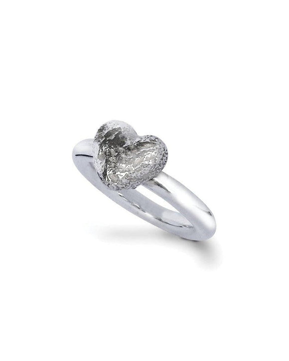 Nugget Silver Heart Ring Ring Pruden and Smith
