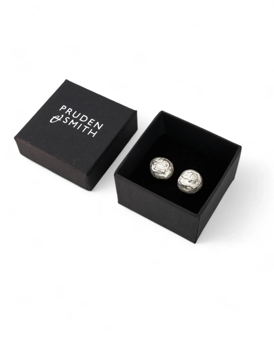 Nugget Silver Stud Earrings Earrings Pruden and Smith