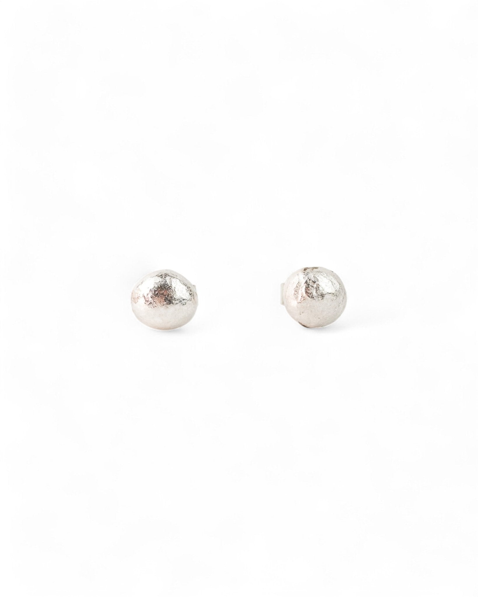 Nugget Silver Stud Earrings Earrings Pruden and Smith