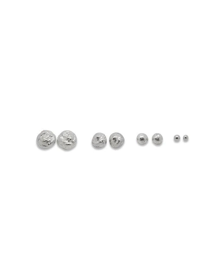 Nugget Silver Stud Earrings Earrings Pruden and Smith