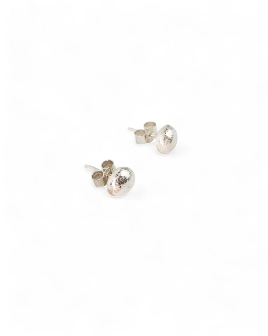 Nugget Silver Stud Earrings Earrings Pruden and Smith