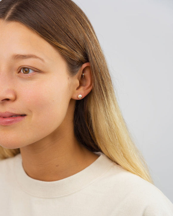 Nugget Silver Stud Earrings Earrings Pruden and Smith