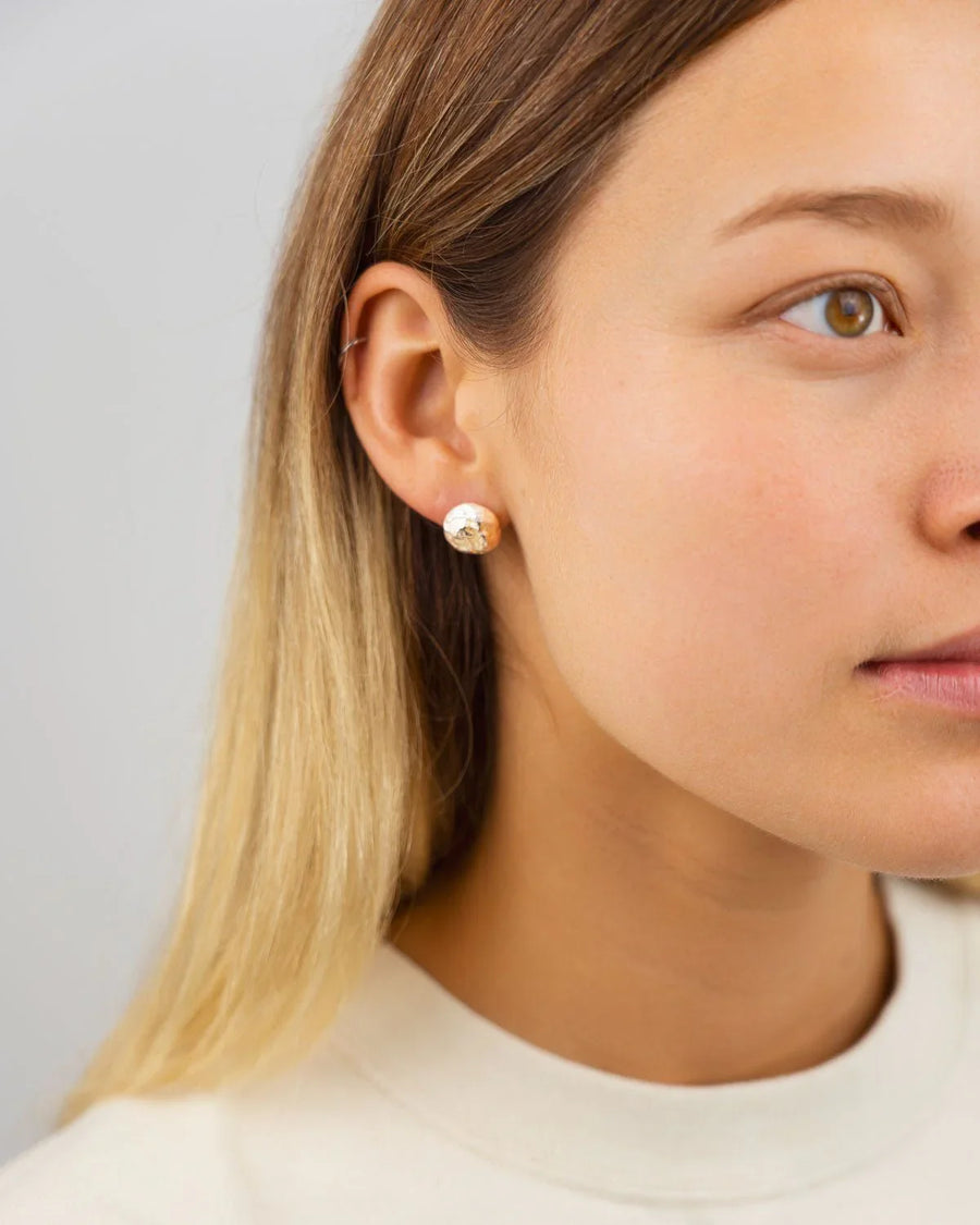 Nugget Silver Stud Earrings Earrings Pruden and Smith