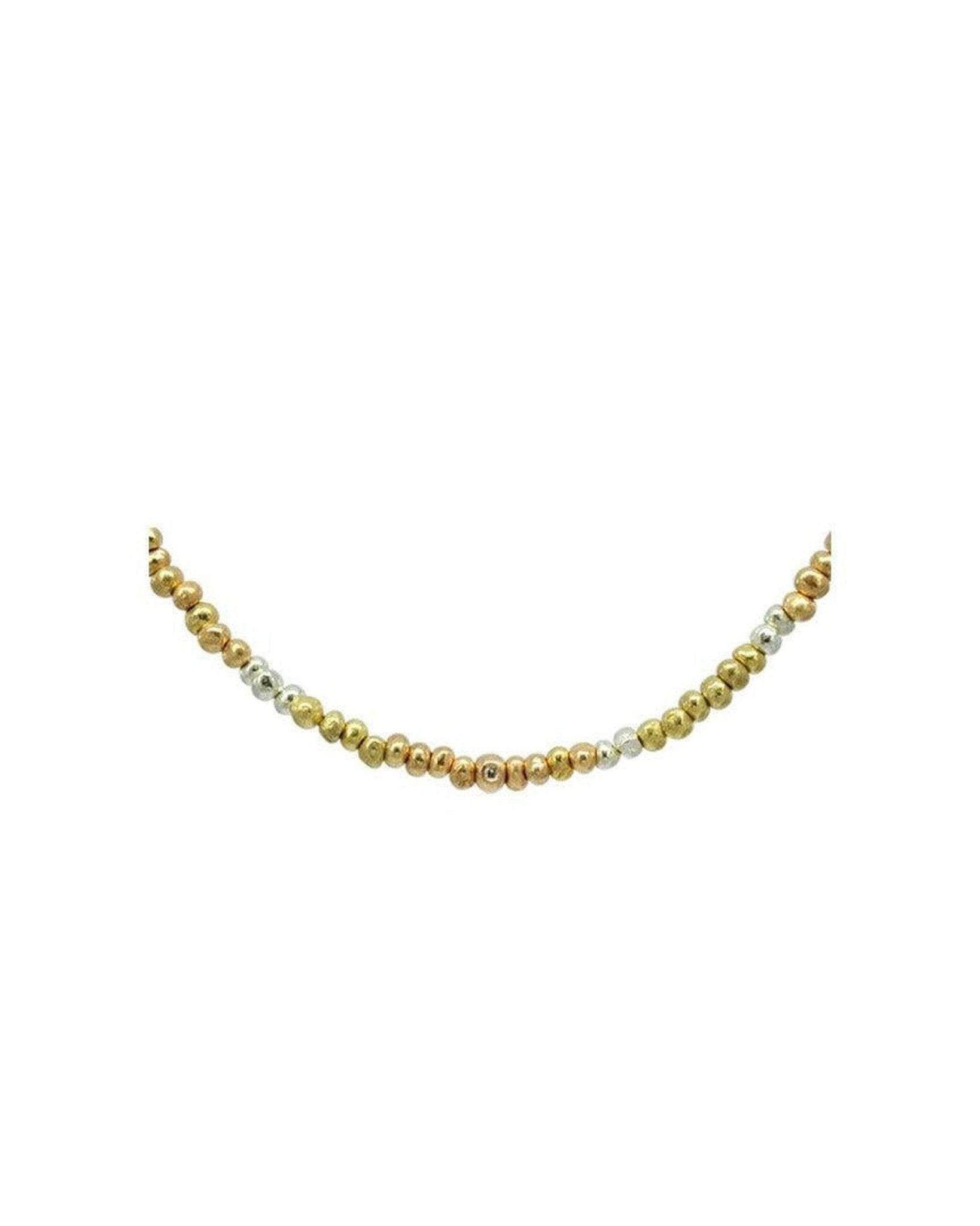 Nugget Three Colour Gold Necklace Necklace Pruden and Smith