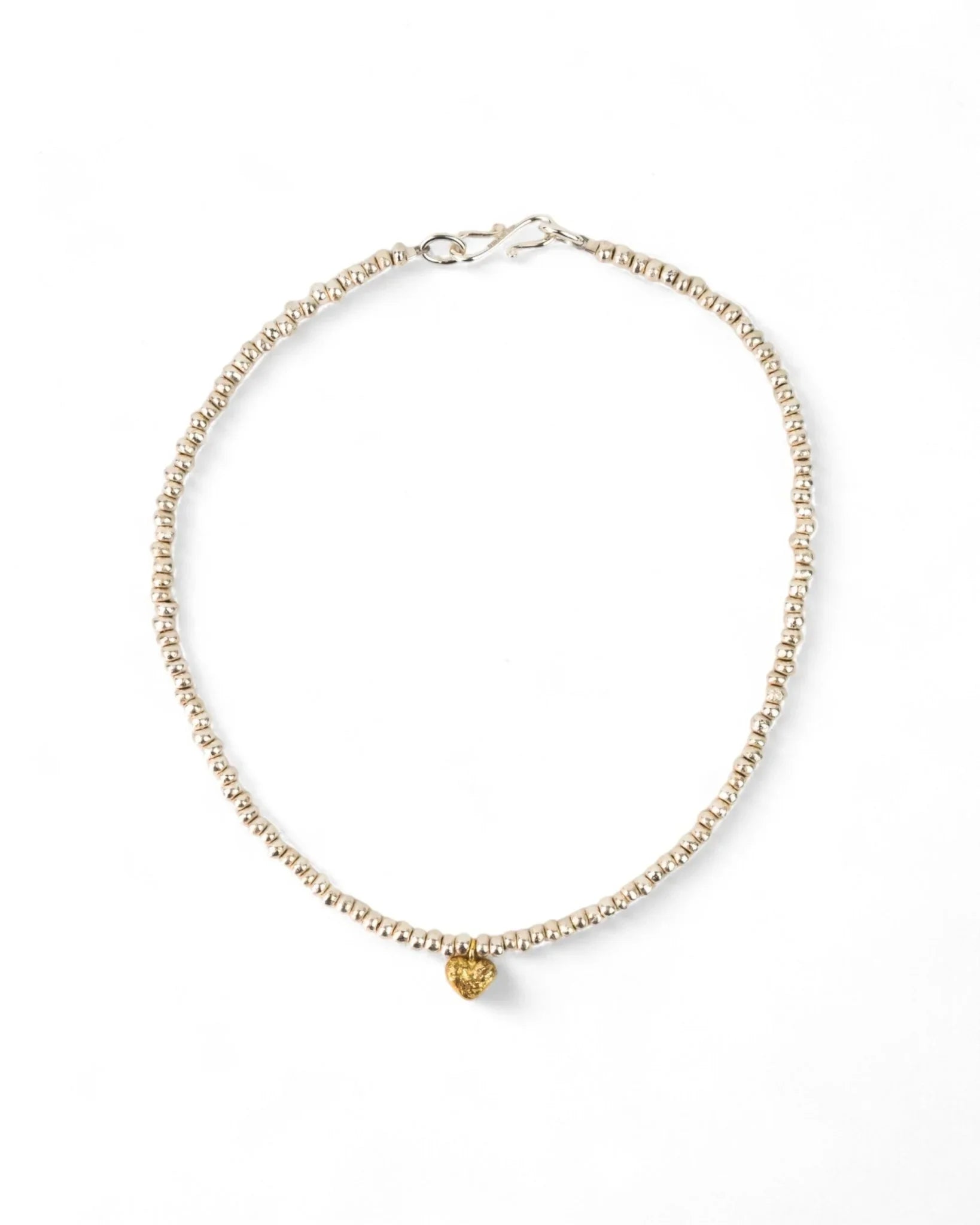 Nugget Yellow Gold Heart Necklace Necklace Pruden and Smith