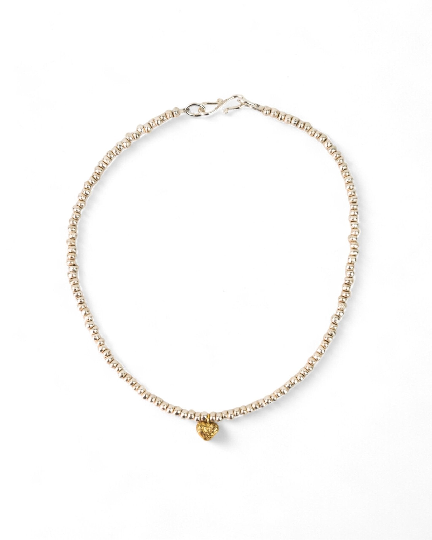 Nugget Yellow Gold Heart Necklace Necklace Pruden and Smith