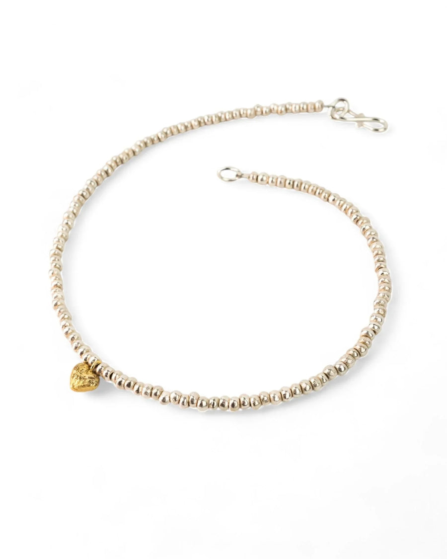 Nugget Yellow Gold Heart Necklace Necklace Pruden and Smith