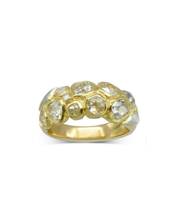 Old Cut Diamond Chunky Eternity Ring Ring Pruden and Smith