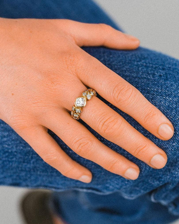 Old Cut Diamond Eternity Ring Ring Pruden and Smith