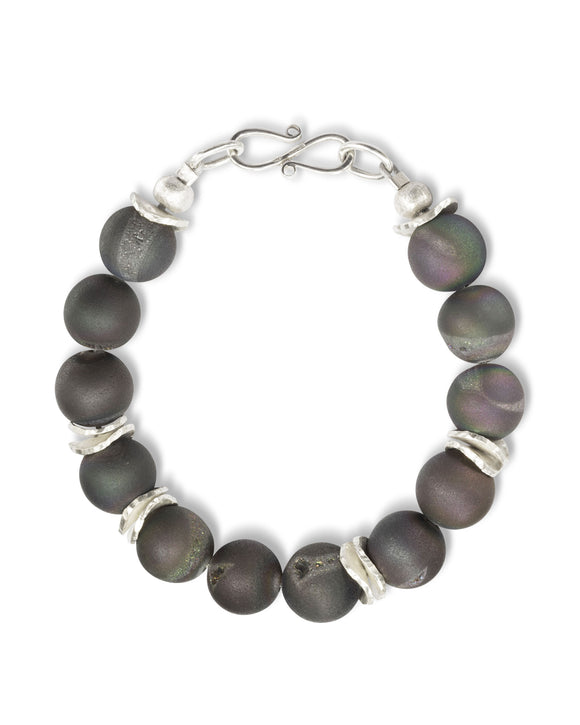 Black Onyx Druzy Bracelet Pruden and Smith