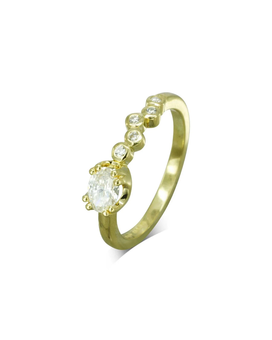 Oval Diamond Offset Bubbles Ring Pruden and Smith