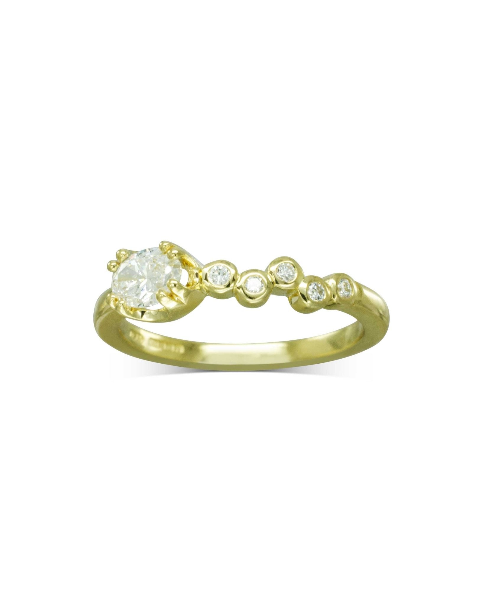 Oval Diamond Offset Bubbles Ring Pruden and Smith