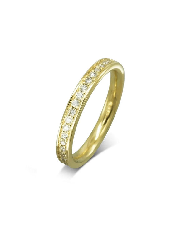 Pavé Diamond Eternity Ring Ring Pruden and Smith 18ct Yellow Gold 100% Full Eternity 1.5mm Diamonds