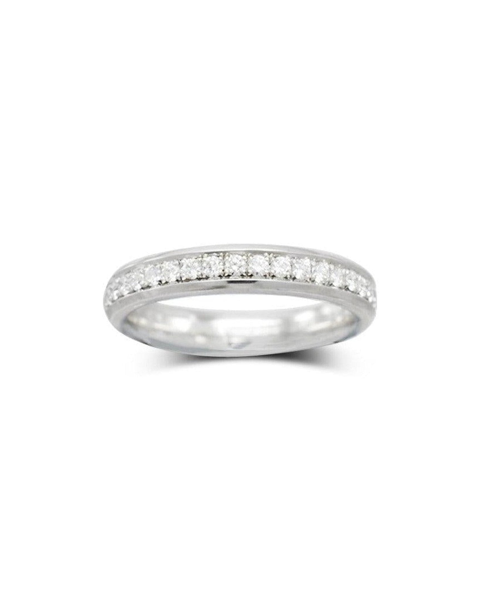 Pavé Diamond Platinum Eternity Ring Ring Pruden and Smith