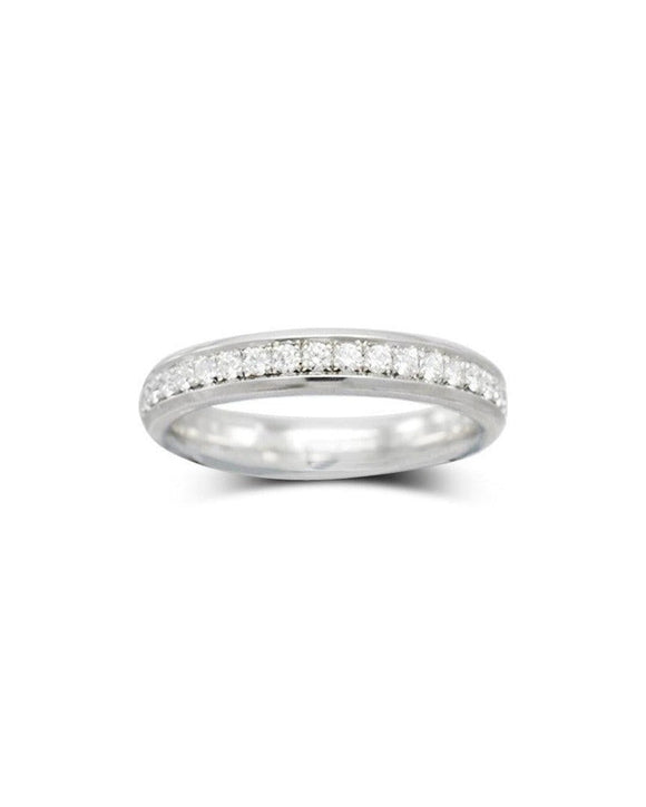 Pavé Diamond Platinum Eternity Ring Ring Pruden and Smith