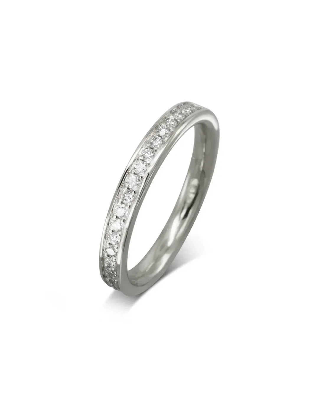 Pavé Diamond Eternity Ring Ring Pruden and Smith Platinum 100% Full Eternity 1.5mm Diamonds