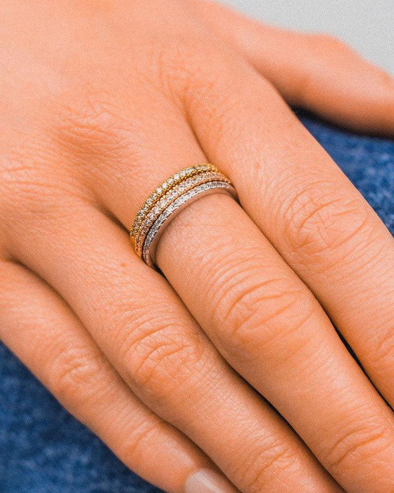 Pavé Set Diamond Eternity Ring (Slim) Ring Pruden and Smith