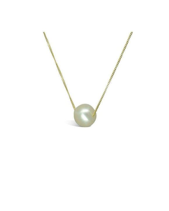 Pearl and 9ct Yellow Gold Gold Chain Pendant Pendant Pruden and Smith
