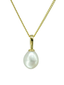 Simple Pearl Gold Pendant Pendant Pruden and Smith   