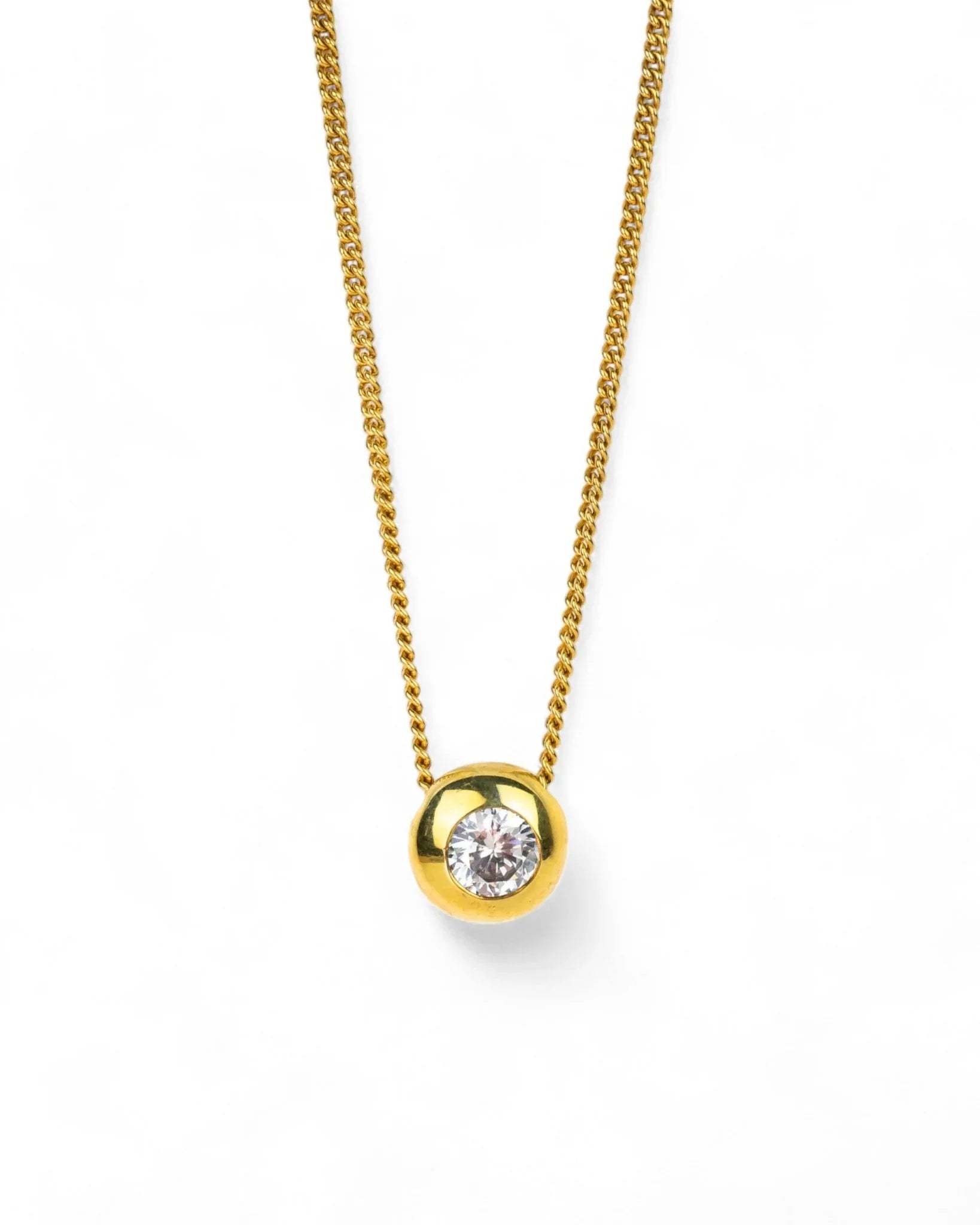 Pebble 9ct Gold Diamond Pendant Pendant Pruden and Smith