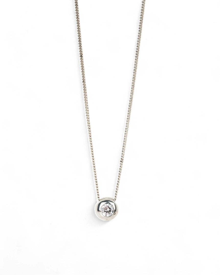 Pebble 9ct Gold Diamond Pendant Pendant Pruden and Smith