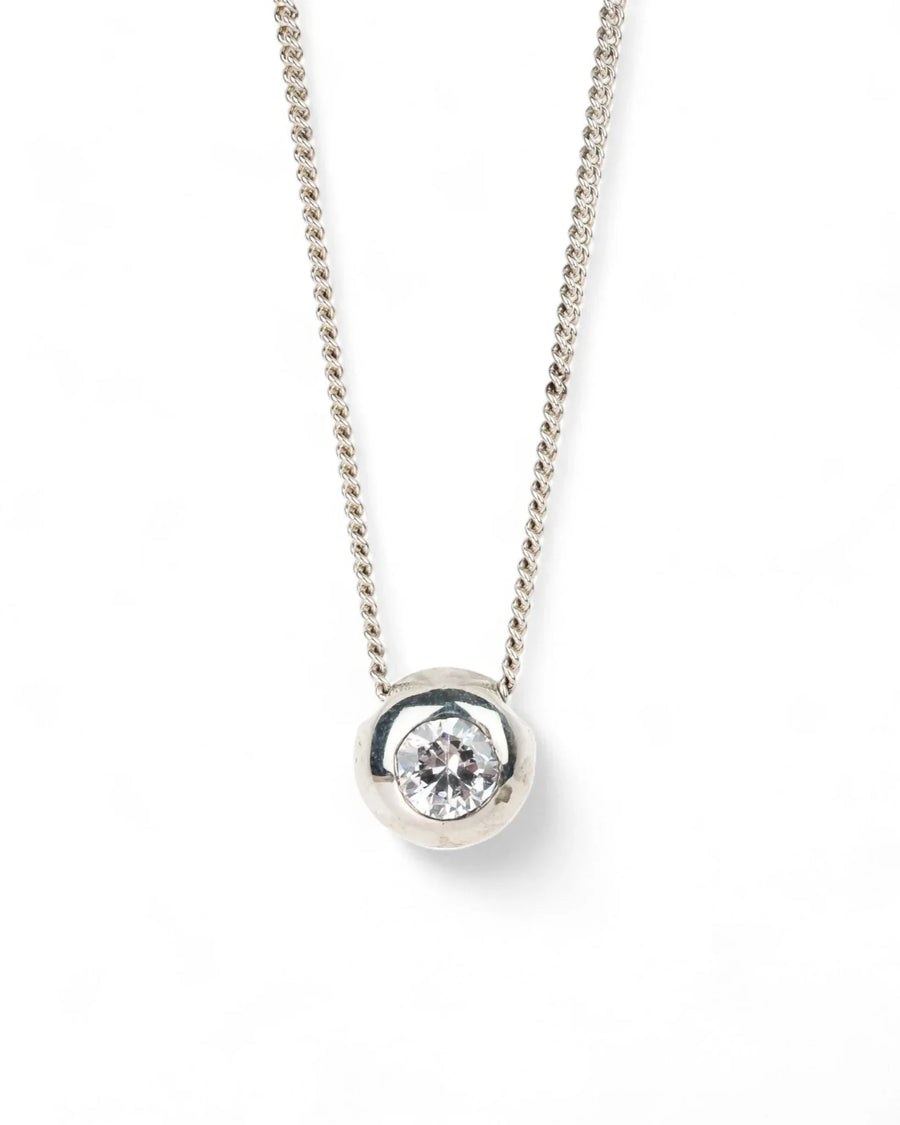 Pebble 9ct Gold Diamond Pendant Pendant Pruden and Smith