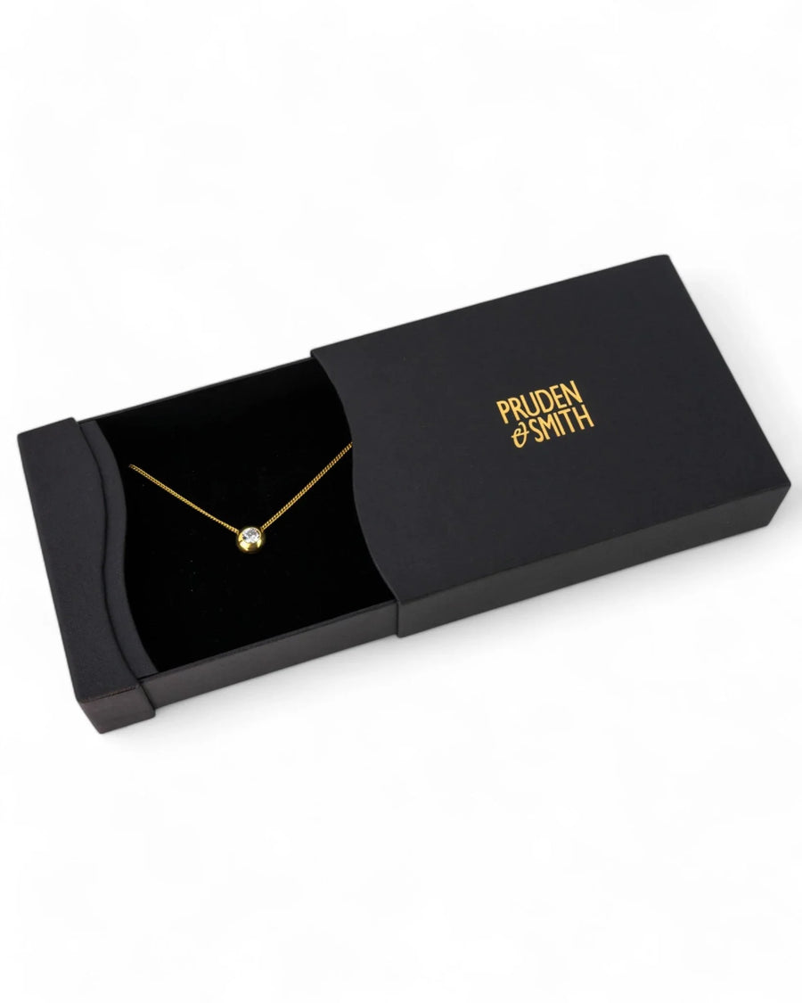 Pebble 9ct Gold Diamond Pendant Pendant Pruden and Smith