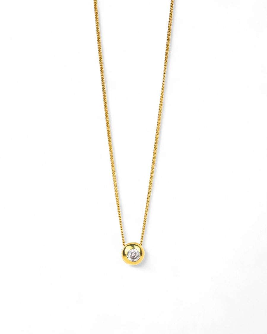 Pebble 9ct Gold Diamond Pendant Pendant Pruden and Smith