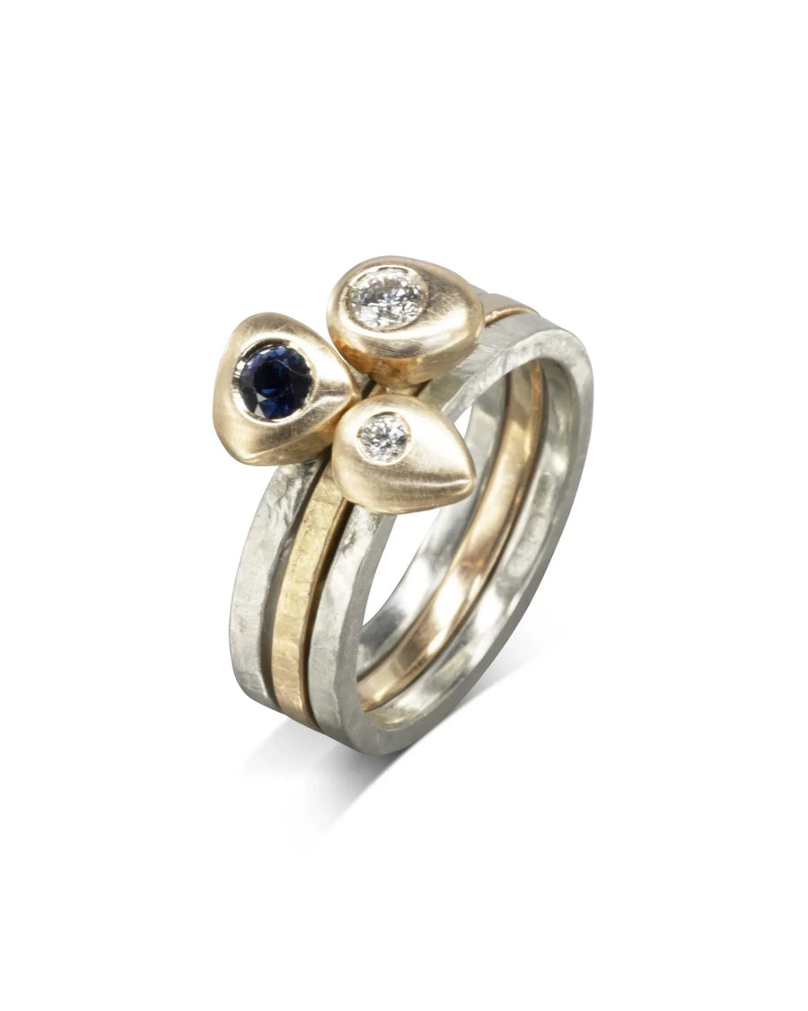 Pebble Diamond Stacking Ring Set Ring Pruden and Smith