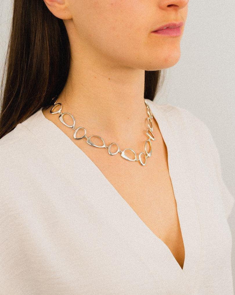 Silver Loop Necklace Necklace Pruden and Smith