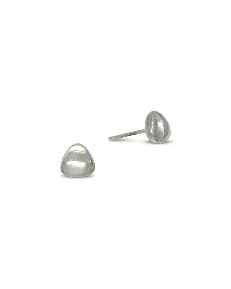 Pebble 9ct Gold Stud Earrings Earrings Pruden and Smith Trillion 9ct White Gold