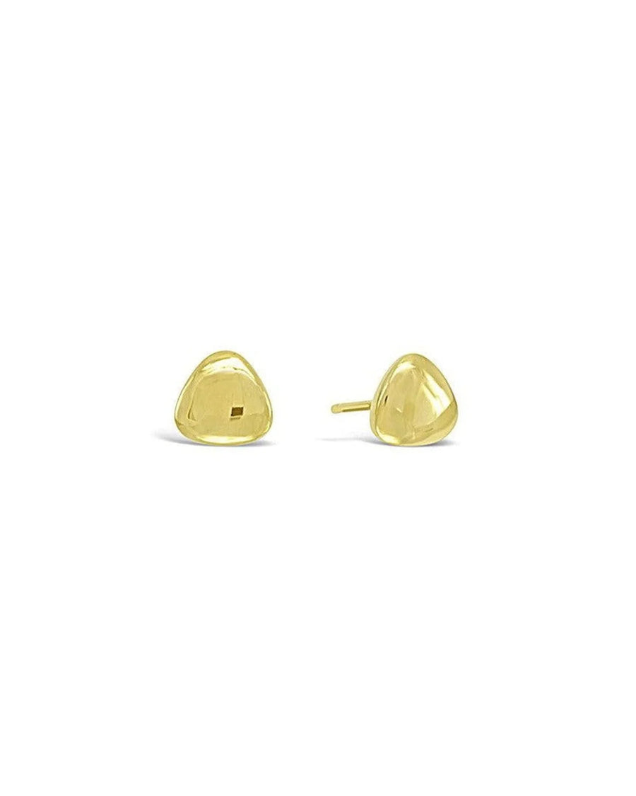 Pebble 9ct Gold Stud Earrings Earrings Pruden and Smith Trillion 9ct Yellow Gold
