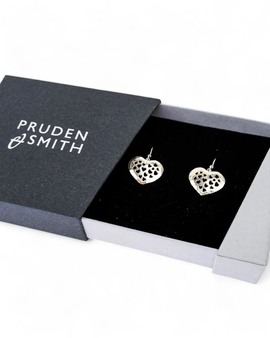 Pierced Heart Drop Earrings Earrings Pruden and Smith