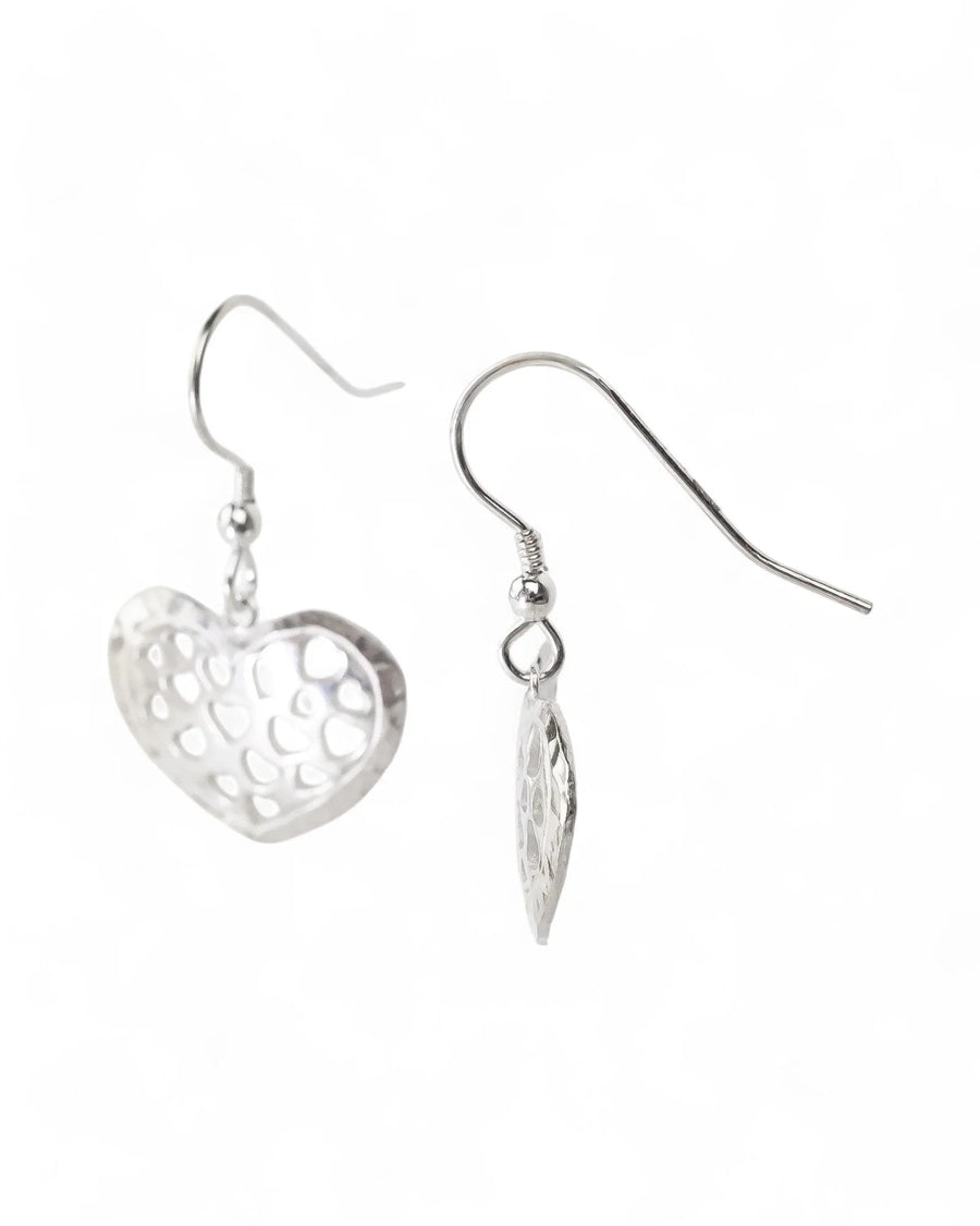 Pierced Heart Drop Earrings Earrings Pruden and Smith