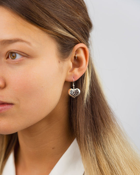 Pierced Heart Drop Earrings Earrings Pruden and Smith