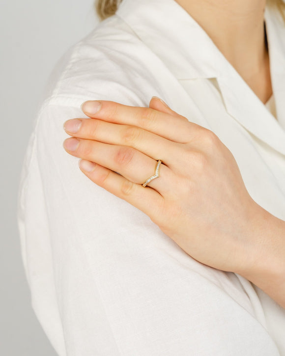 Platinum and Diamond Shaped Ring Ring Pruden and Smith