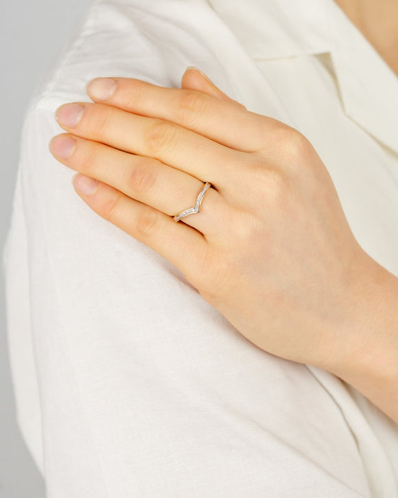 Platinum and Diamond Shaped Ring Ring Pruden and Smith