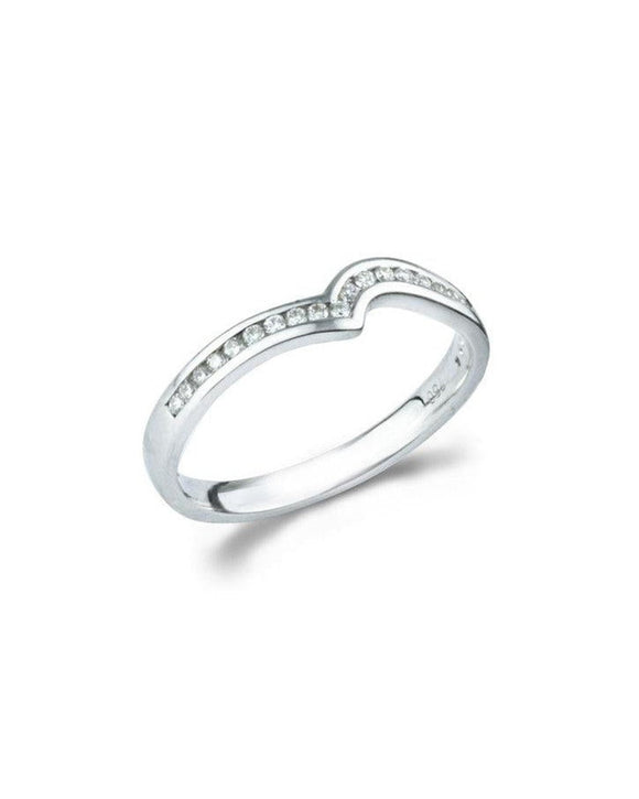 Platinum and Diamond Shaped Ring Ring Pruden and Smith