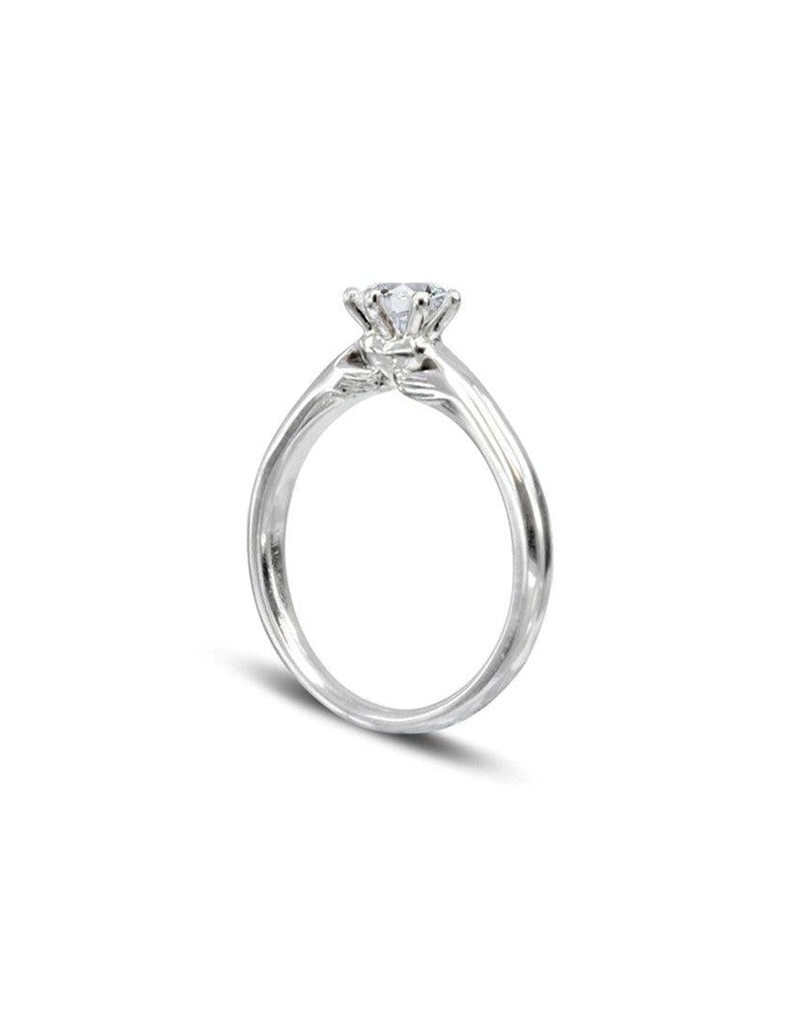 Platinum Diamond Claddagh Ring Ring Pruden and Smith 0.35ct 4.5mm