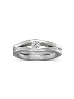 Platinum Diamond Trap Solitaire Engagement Ring Ring Pruden and Smith   