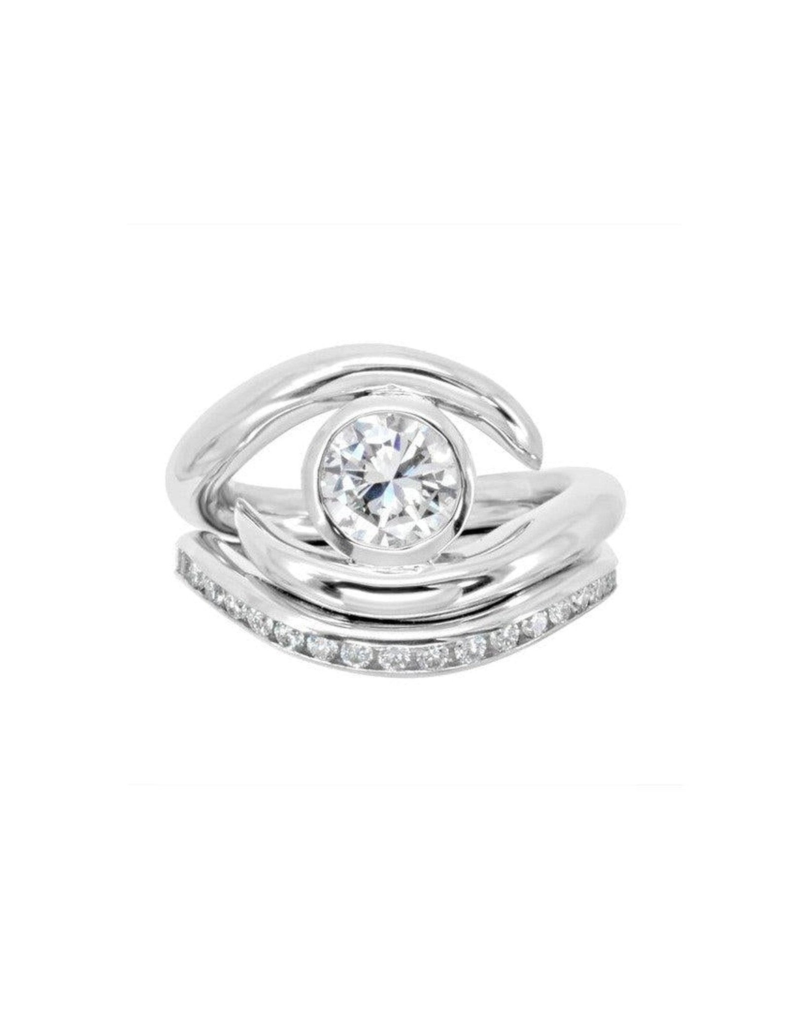 Platinum Shaped Diamond Eternity Ring Ring Pruden and Smith