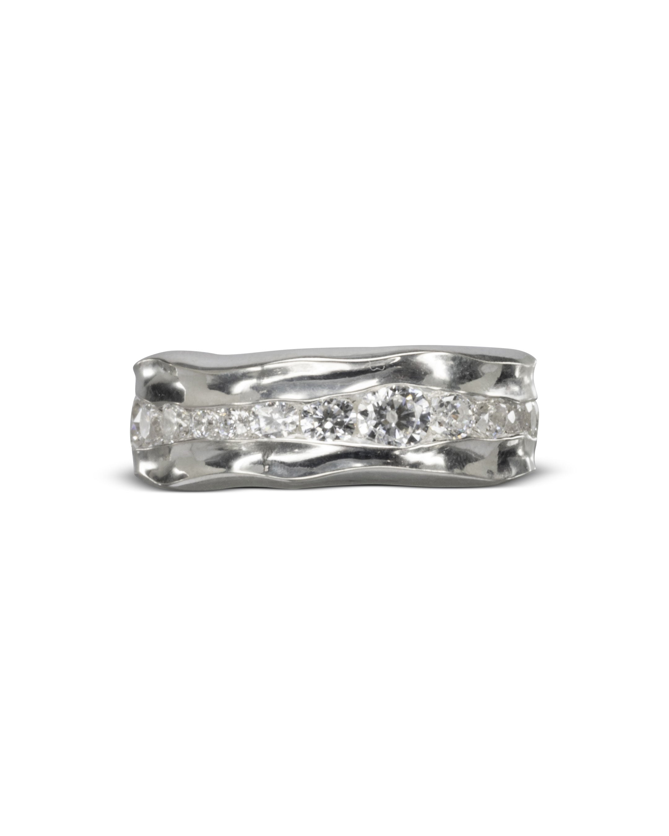 Handmade Trap Platinum and Diamond Full Eternity Ring Pruden and Smith