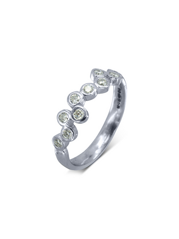 Water Bubbles Diamond Eternity Ring Ring Pruden and Smith Platinum with Diamond  