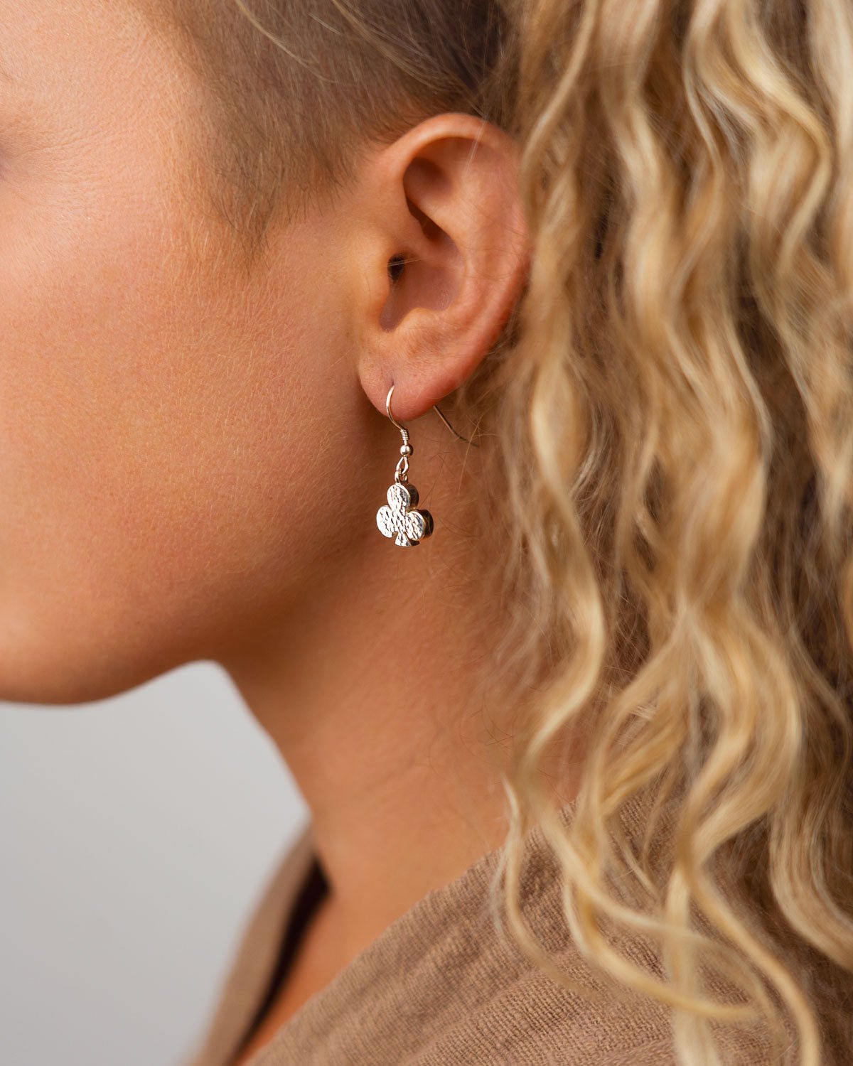 Playing Card Charm Silver Drop Earrings Earrings Pruden and Smith