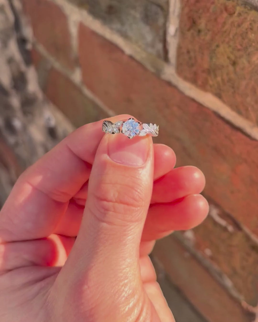 0.86ct Vintage Dainty Diamond Engagement Ring