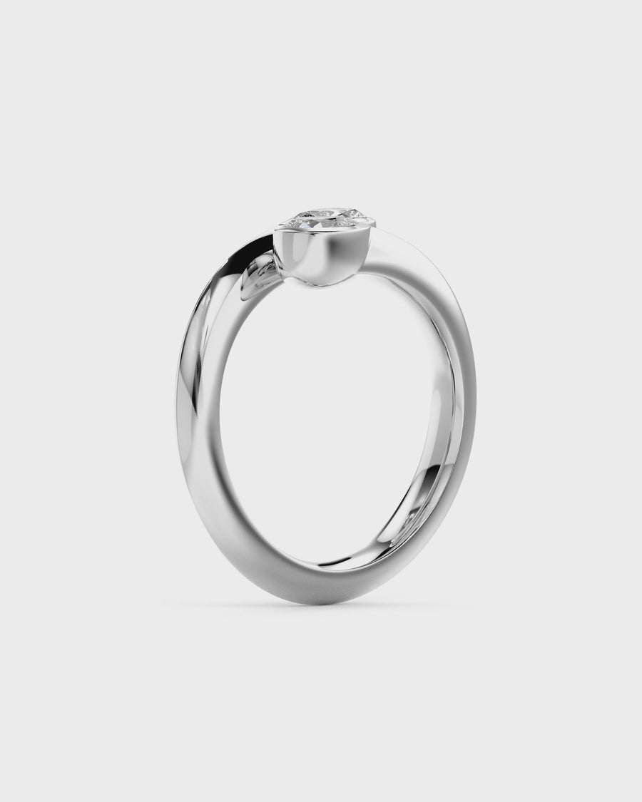 Pear Cut Toi et Moi Dainty Engagement Ring